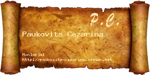 Paukovits Cezarina névjegykártya
